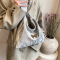Korean backpack bag ladies 2024 new trendy fashion chain bucket bag student class large capacity tote bag.