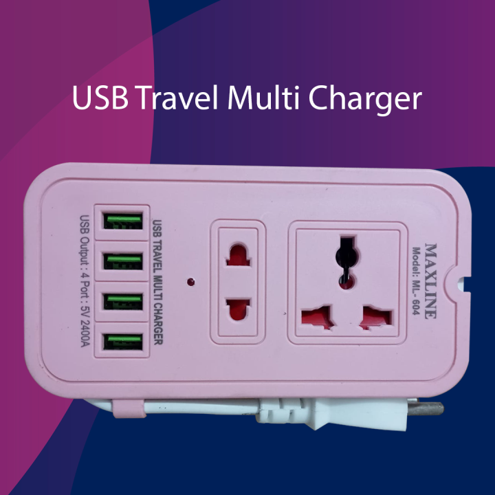 Usb Multi Socket Plug USB Travel Multi Charger | Extension Socket | Multi-plug Socket | Daraz ...