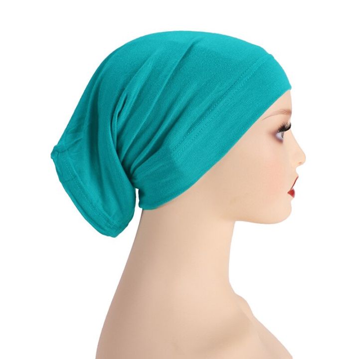 Under Scarf Hijab Cap Women Stretch Under Caps Solid Color Hijab Under Scarf Woman Hijab Cap Unisex Hijab Hats Turbans for Women