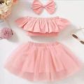 Handmade Baby girls Fashionable beautiful 2 piece toto skirts set for 0-3 years babies - বাচ্চাদের জামা.