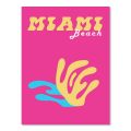 Trendy Cocktail Sunset Gallery Wall Posters Miami Bonai Print Pink Yellow Picture Aesthetic Canvas Painting Dorm Teen Room Decor. 