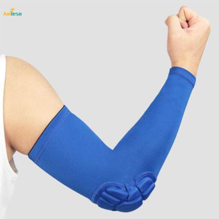 2xElbow%20Support%20Compression%20Honeycomb%20Pad%20Brace%20Joint%20Arm%20Sleeve%20Sport%20Blue%20L%20-%20Image%207