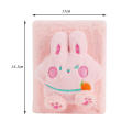 Cartoon Plush Doll Notebook Cute Rabbit Diary Children's Small Size Notebook Daily Record Book Student Award Commemorative Gift. 