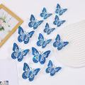 12 Pcs/set - 3D Krystal Butterfly Stickers for home decoration, Reading Room , Gift ,Children Birthday Party.