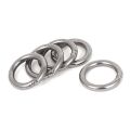 10 Pcs Stainless Steel Webbing Strapping Welded O Rings, 5 Pcs 40Mm X 5Mm & 5 Pcs 20Mm X 3Mm - Silver. 