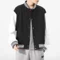 College Style Baseball Jacket Men's Middle School Students 2023 Spring and Autumn New Loose Hong Kong Style Boys Jacket Thin.