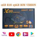X99 Daimond TV Box 8K 12 GB RAM 256GB Rom Android TV Box With 5GHz Dual Band Wi-Fi TV set up Box. 