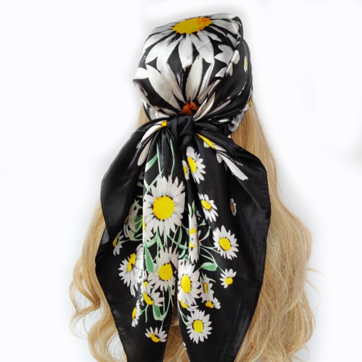 Silk%20Scarf%20Scarftop%20Headwraps%20For%20Women%20Vintage%20Four%20Seasons%20Hair%20Scarve%2090*90cm%20Hijab%20Foulard%20Bandana%20Femme%20Headscarf%20-%20Image%202