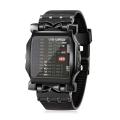 Colorful LED Waterproof Digital Screen Silicone Time Sport Wrist Binary Luxurious Watch. 