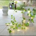 Enchanting LED Flower String Lights with Lush Green Leaves: 15 Feet of Indoor/Outdoor Fairy Lights/45. 