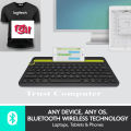 Logitech Bluetooth Multi-Device Keyboard K480, Works with Windows and Mac Computers, Android and iOS Tablets and Smartphones - Black. 