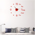 Creative 3D Acrylic Mirror Stickers Wall Clock DIY Digital Clock Quartz Needle Horloge Modern Design Living Room Home Decor 1Pcs. 