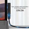 65W/102W PD Fast Charging USB C Power Supply For Microsoft Surface Pro X 8 7 6 5 4 3 Go Book Converter Charger For Microsoft. 