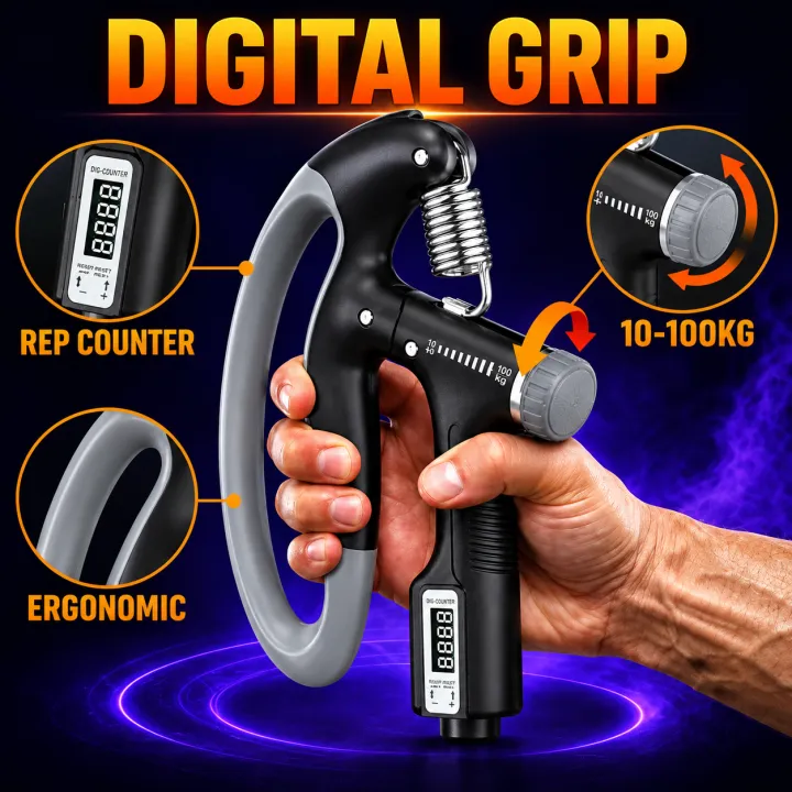 10%E2%80%93100KG%20Adjustable%20Hand%20Grip%20Strengthener%20%E2%80%93%20Counter%20Hand%20Grip%20with%20Digital%20Counting%20Display,%20Forearm,%20Wrist%20&%20Arm%20Strength%20Training%20Exercise%20Trainer%20for%20Gym%20&%20Home%20-%20Image%202