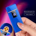 2024 Windproof USB Rechargeable Touch Sensor Electric Lighter Type-C Cigarette Lighter Men Gadgets Gift Smoking Accessories. 