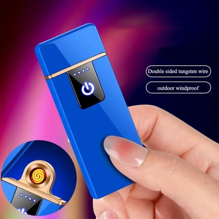 2024%20Windproof%20USB%20Rechargeable%20Touch%20Sensor%20Electric%20Lighter%20Type-C%20Cigarette%20Lighter%20Men%20Gadgets%20Gift%20Smoking%20Accessories%20-%20Image%202