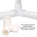 PVC Corner Connector, 3 Way Pipe Fittings High Gloss Finish 10PCS 25mmInnerDiameter for Indoor and Outdoor Use. 