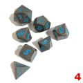 7pcs/set Polyhedral Metal Dice Set RPG T&G Waring Game Dungeons and Dragons Pink Blue Black. 