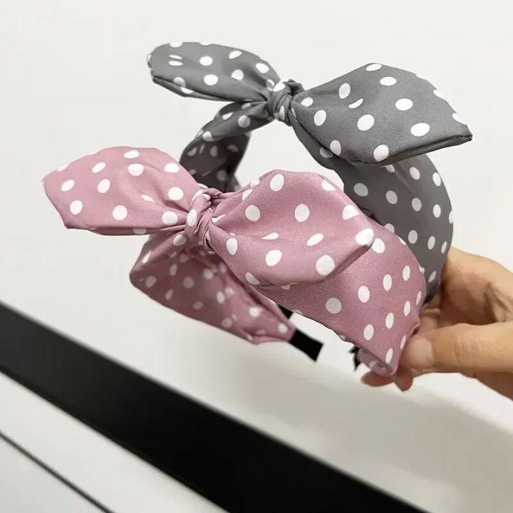 Red%20Polka%20Dots%20Bow%20Headband%20for%20Women%20Hair%20Accessories%20Lovely%20Rabbit%20Ear%20Knotted%20Hairband%20Not%20Slip%20Adults%20Hair%20Band%20-%20Image%204