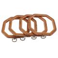 4PCS Octagon Embroidery Hoops Imitated Wood Cross Stitch Hoop Set Display Frame for Art Craft Handy Sewing and Hanging.