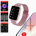 Pink Color Smart Watch Women Ladies Smartwatch Silicone Stainless Steel SmartClock For Android IOS Female Fitness Tracker. 