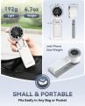 Popular Mini High-Speed Handheld Turbo Fan Smart Digital Display Wearable Personal Desk Neck Fan with Five Wind Speeds.