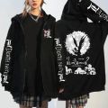 Japanese Anime Death Note Hoodies Men Kawaii Cartoon Misa Amane L Ryuk-Graphic Streetwear Harajuku Unisex Zip Up Sweatshirts.