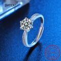 Real 3 Carat Moissanite Wedding Ring for Women 925 Sterling Silver Round Brilliant Diamond Solitaire Engagement Rings Gift.