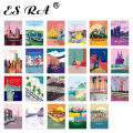 Big Luggage Stickers Cities funny Travel Stickers Stationary Decals Laptop Decorate Waterproof PVC for Computer Fridge Pitcher. 