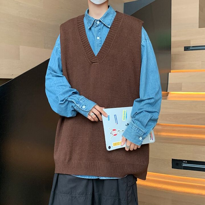 Men%20Sweater%20Vest%20Oversized%20Sleeveless%20Knitted%20Tops%20Couple%20BF%20Vintage%20All-match%20Classic%20V-neck%20Autumn%20Loose%20Jumpers%20Male%20Handsome%20-%20Image%205