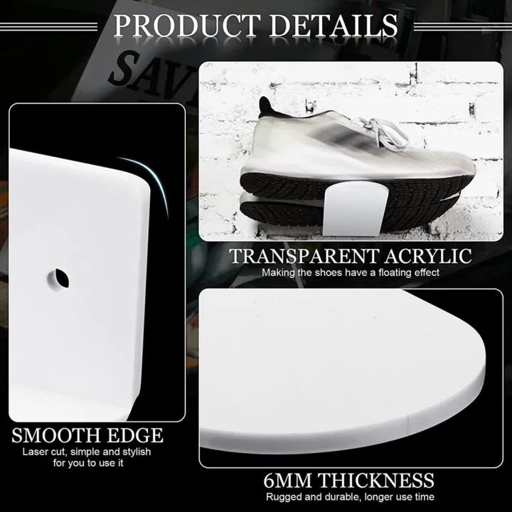 FORIDE%2012%20Pack%20Floating%20Shoe%20Shelves,White%20Acrylic%20Wall%20Mounted%20Shoe%20Display%20Shelves,for%20Display%20Collectible%20Shoe&Sneaker%20-%20Image%205