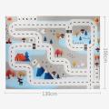 【Hey my home】Play Mat City Road Buildings Parking Map Game Scene Toys.