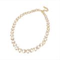 Fashion Shiny Personality Pendant Necklace French Charm Inlaid Rhinestone Pearl Necklace Bracelet Clavicle Chain Women's Jewelry Birthday Gift. 