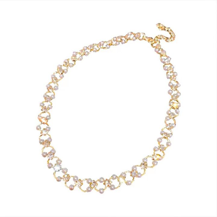 Fashion%20Shiny%20Personality%20Pendant%20Necklace%20French%20Charm%20Inlaid%20Rhinestone%20Pearl%20Necklace%20Bracelet%20Clavicle%20Chain%20Women's%20Jewelry%20Birthday%20Gift%20-%20Image%208