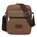 Canvas men's crossbody bag, shoulder bag, European and American retro men's light tide bag, vertical multi-purpose men's bag, new style.