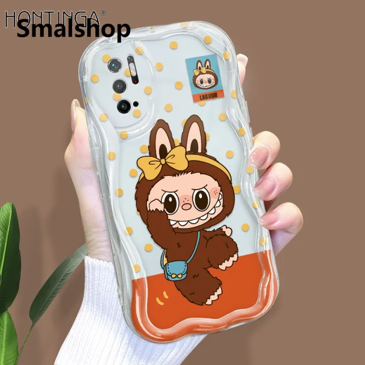 Smalshop%20Hontinga%20for%20Redmi%20Note%2010%205G%20Xiaomi%20Poco%20M3%20Pro%204G%20Back%20Cover%20Cute%20Labubu%20Phone%20Case%20Cream%20Texture%20Wavy%20Edge%20Soft%20Mobile%20Cover%20-%20Image%209