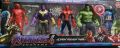 5 piece super hero avenger set toy figure Avengers Super Hero Toy Set iron man hulk Spider-Man thanes captain.