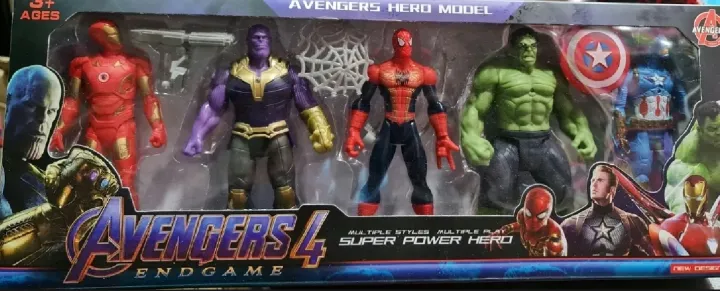5%20piece%20super%20hero%20avenger%20set%20toy%20figure%20Avengers%20%20Super%20Hero%20Toy%20Set%20iron%20man%20hulk%20Spider-Man%20thanes%20captain%20-%20Image%203