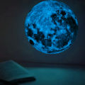 Creative Cartoon Wall Stickers Blue Light Luminous Moon Living Room Bedroom Simple Study Dining Room Wall Stickers.