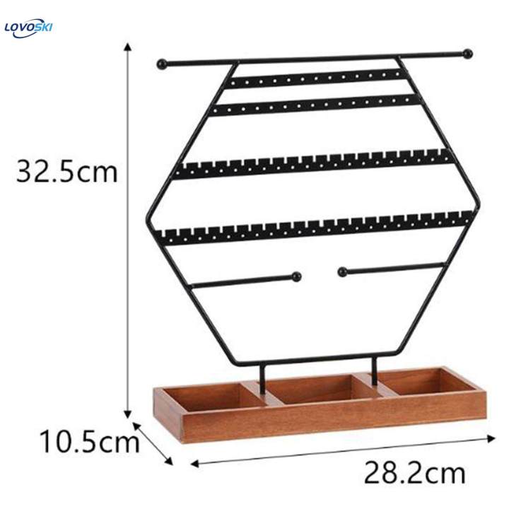 Jewelry%20Display%20Organizer%20Earring%20Holder%20with%20Wooden%20Tray%20for%20Dresser%20Decor%20-%20Image%208