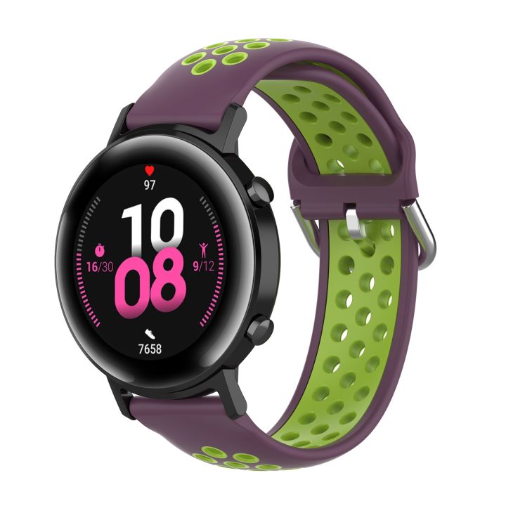 For Huawei Watch GT2 42MM 20mm Clasp Two Color Sport Watch Band