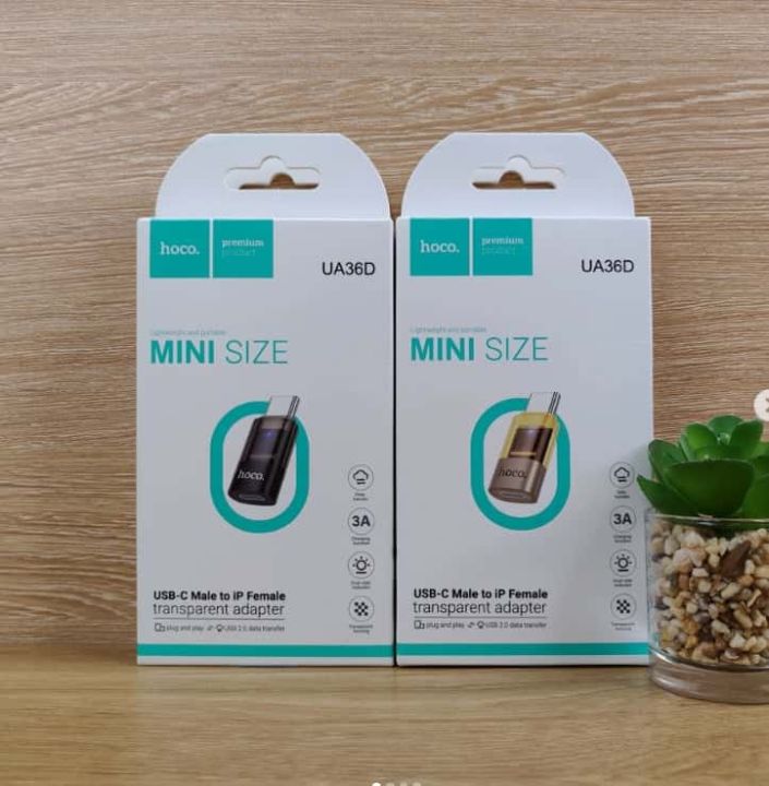 Hoco%20UA36D%20USB-C%20Male%20to%20iP%20Female%20OTG%20Transparent%20Adapter%20-%20Image%205