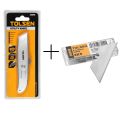 TOLSEN Retractable Utility Cutter with 10pcs refill Blade (61x19mm) Aluminium Body Box Cutter Model: 30008 + 30010. 