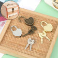 1Set Heart Shape Padlocks Mini Luggage Hardware Locks With Key Lock For Travel Wedding Jewelry Box Diary Book Suitcase Huiye.