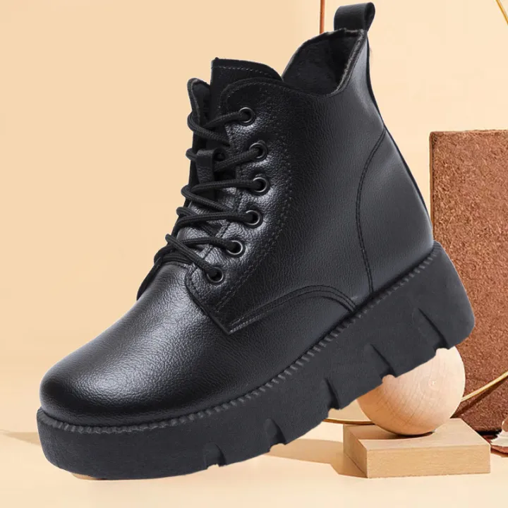 New%20Women's%20Shoes%20Spring%20Fashion%20Retro%20Solid%20Color%20Platform%20Booties%20Foreign%20Trade%20Piece%20Flat%20Zipper%20Lightweight%20Boots%20Mom%20Shoes%20-%20Image%206