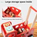 Baby Push Cart Learning Fire Truck Theme Stand Push Pull Toy. 