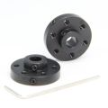 2PCS Rigid Flange Coupling Motor Guide Shaft Coupler, Universal Aluminum MOUNTING HUB for 6mm Shaft Pair with M3 Thread. 