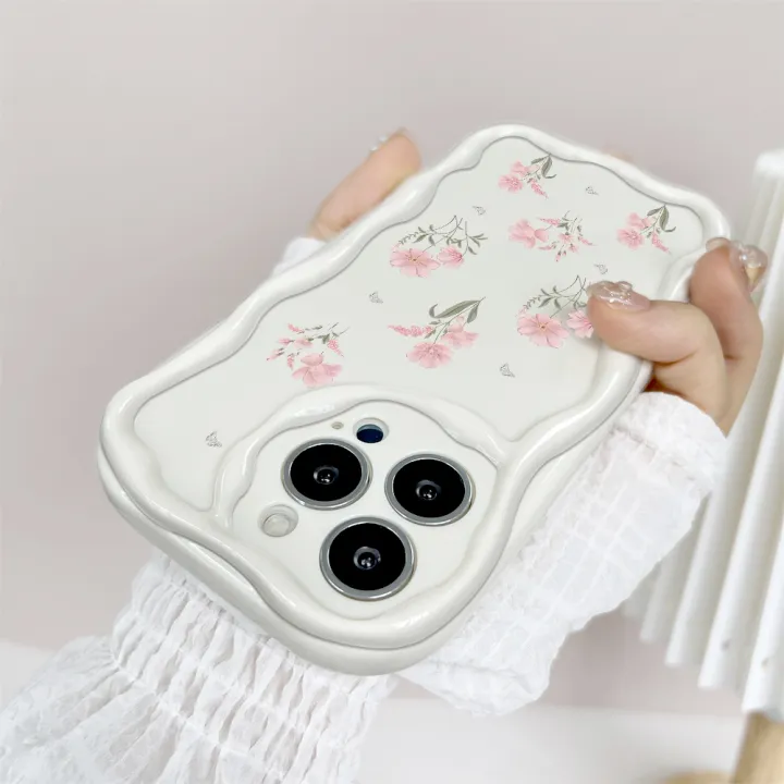 YYDS%20for%20OPPO%20A60%20Back%20Cover%20Pink%20Flowers%20Case%20Cream%20Texture%20Wavy%20Edge%20Soft%20Silicone%20Mobile%20Cover%20-%20Image%206