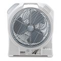 Sunca sf-399A , 14-Inch Rechargeable Box Fan With Bright Led Lights And Double Battery For Comfort During Hot Days. 