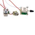 1 Set Guitar Wiring Kit 1 Volume 1 Tone 3 Toggle Switch & 2Pcs Double Coil Electric Guitar Humbucker Pickup Bridge. 